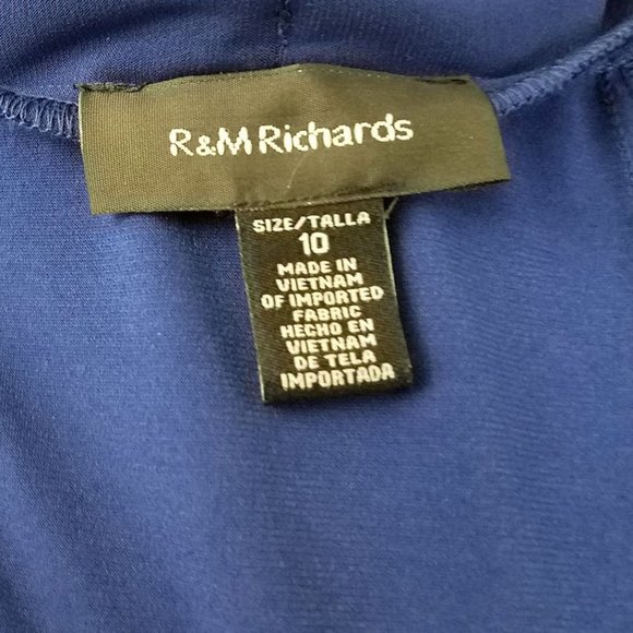 R & M RICHARDS Royal Blue Sleeveless Dress & Jacket 2 PC Set - Women's 10 - Picture 6 of 8